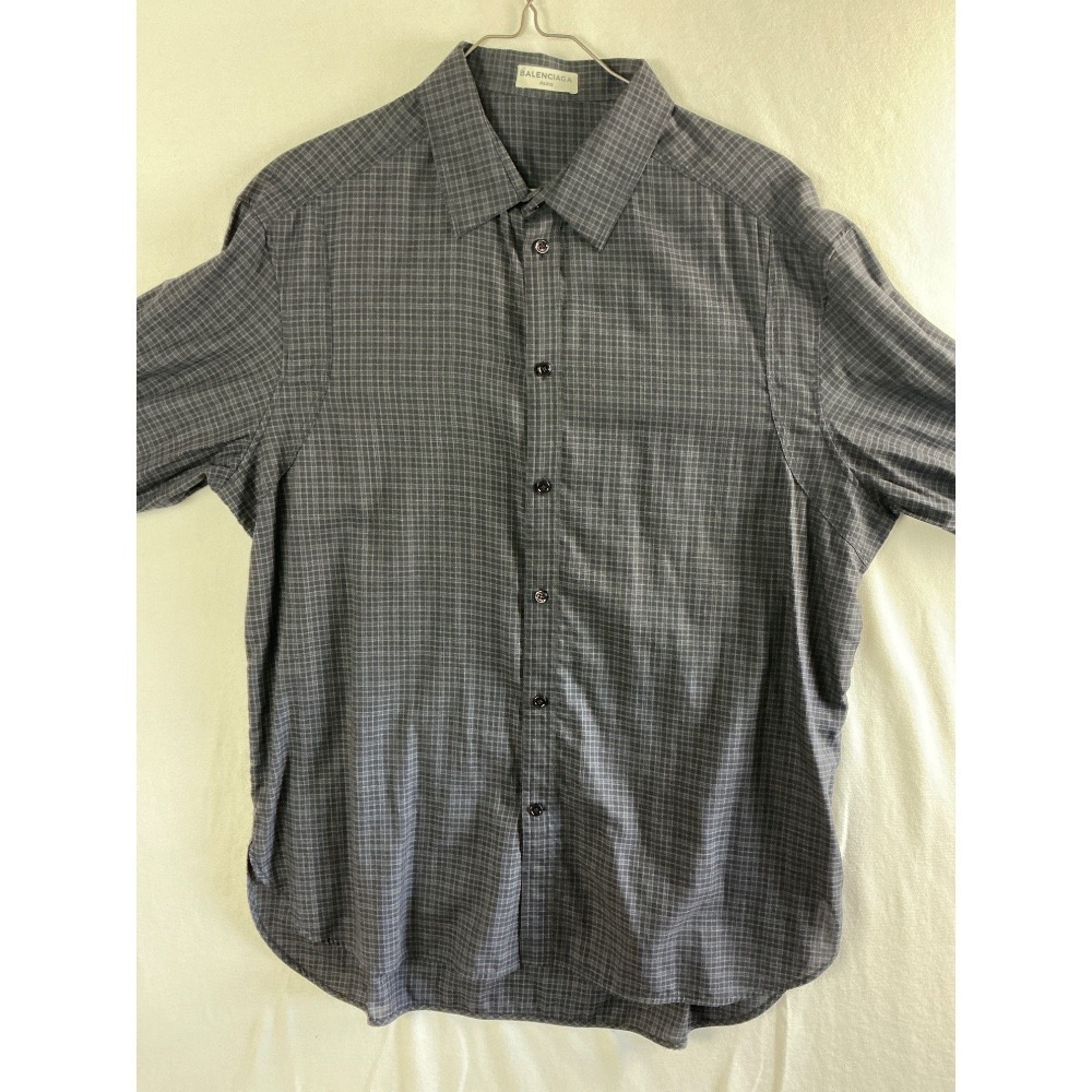 Balenciaga Button Up Men's‎ Large Long Sleeve Plaid